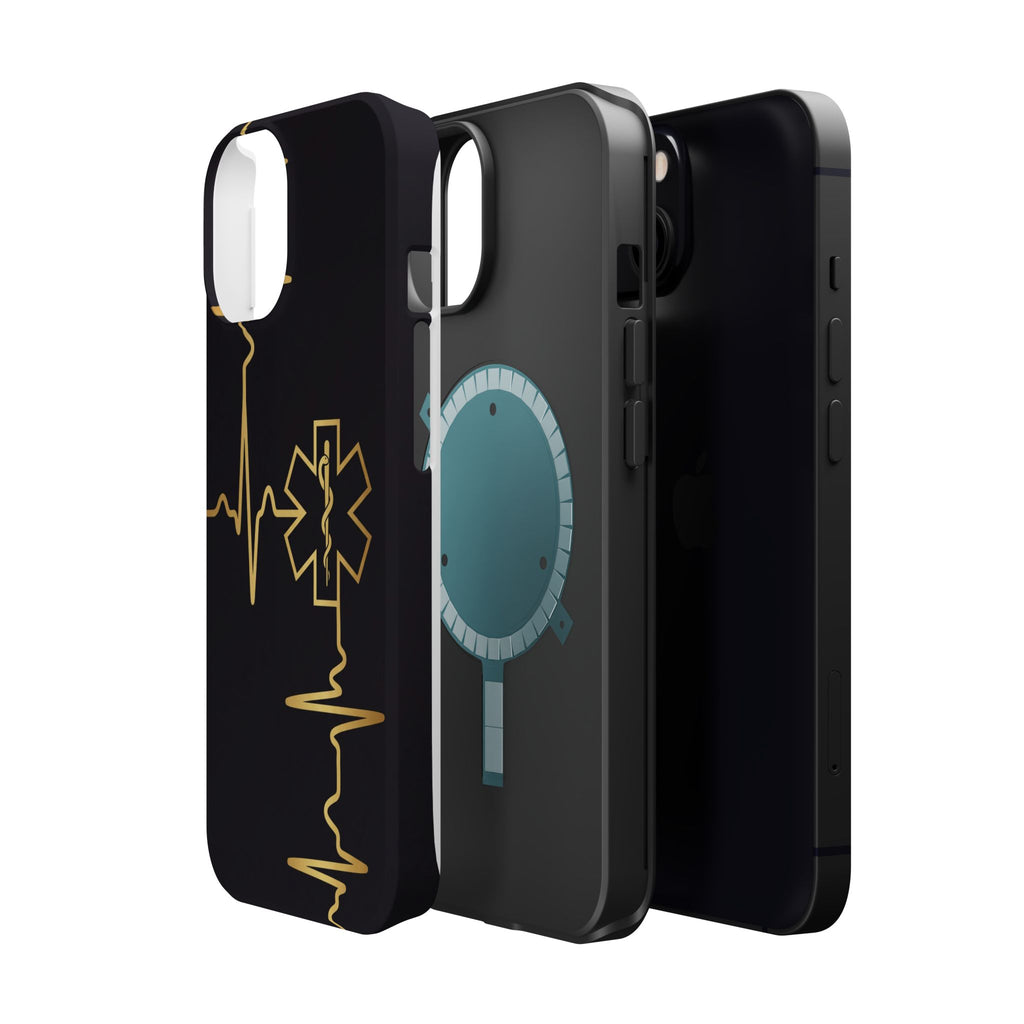 Paramedic/EMT Heartbeat Line Phone Case — Magnetic Wireless Charging Cover