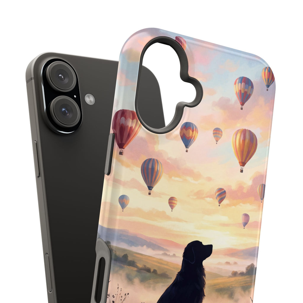 Personalized Golden Retriever Hot Air Balloon Phone Case — Wireless Charging Cover