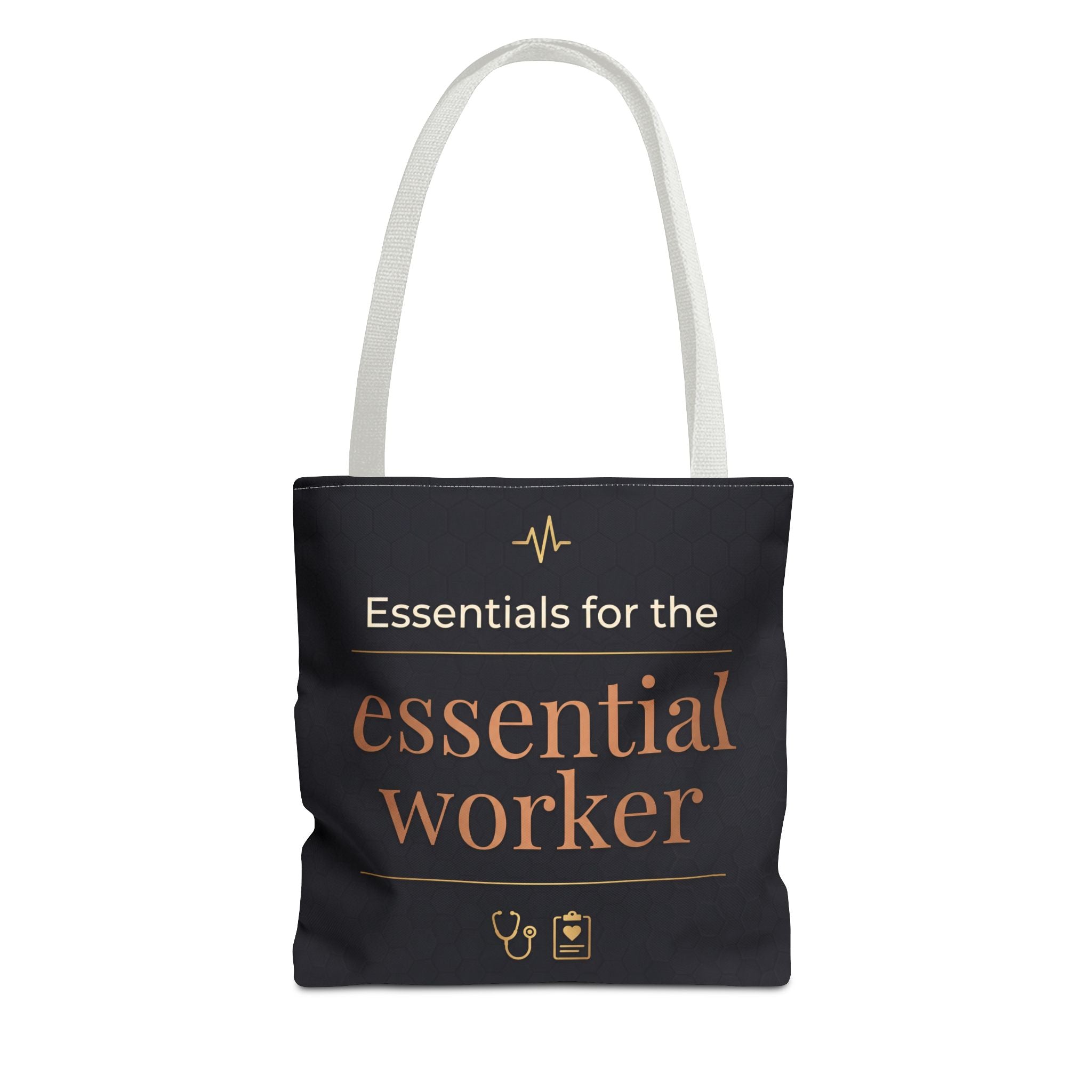 Essentials for the Essential Worker Tote | Healthcare Worker Gift Tote Bag | Nurse Doctor Appreciation Gift | Premium Polyester Carry-All