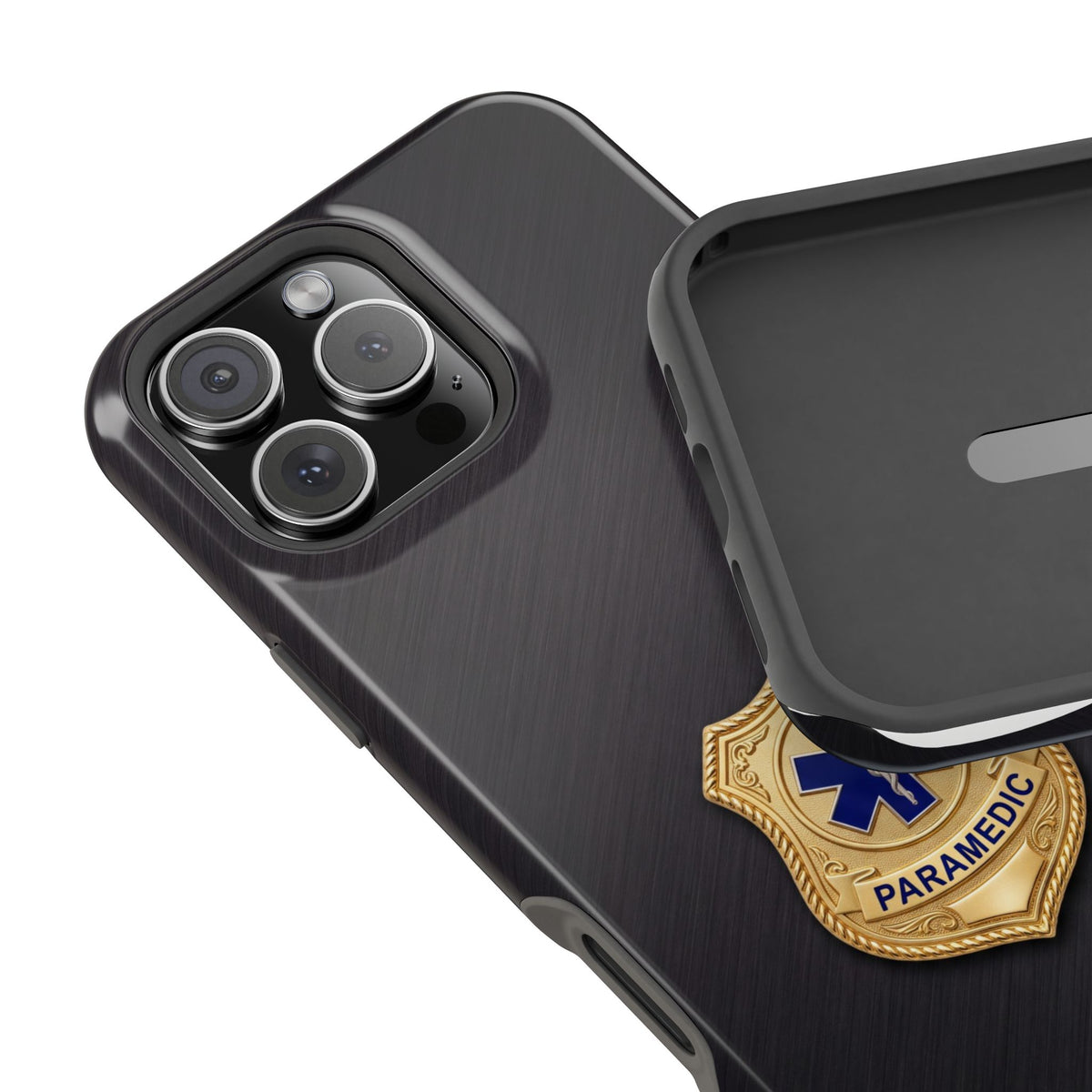 Gold Paramedic Badge Phone Case — Magnetic Wireless Charging Cover