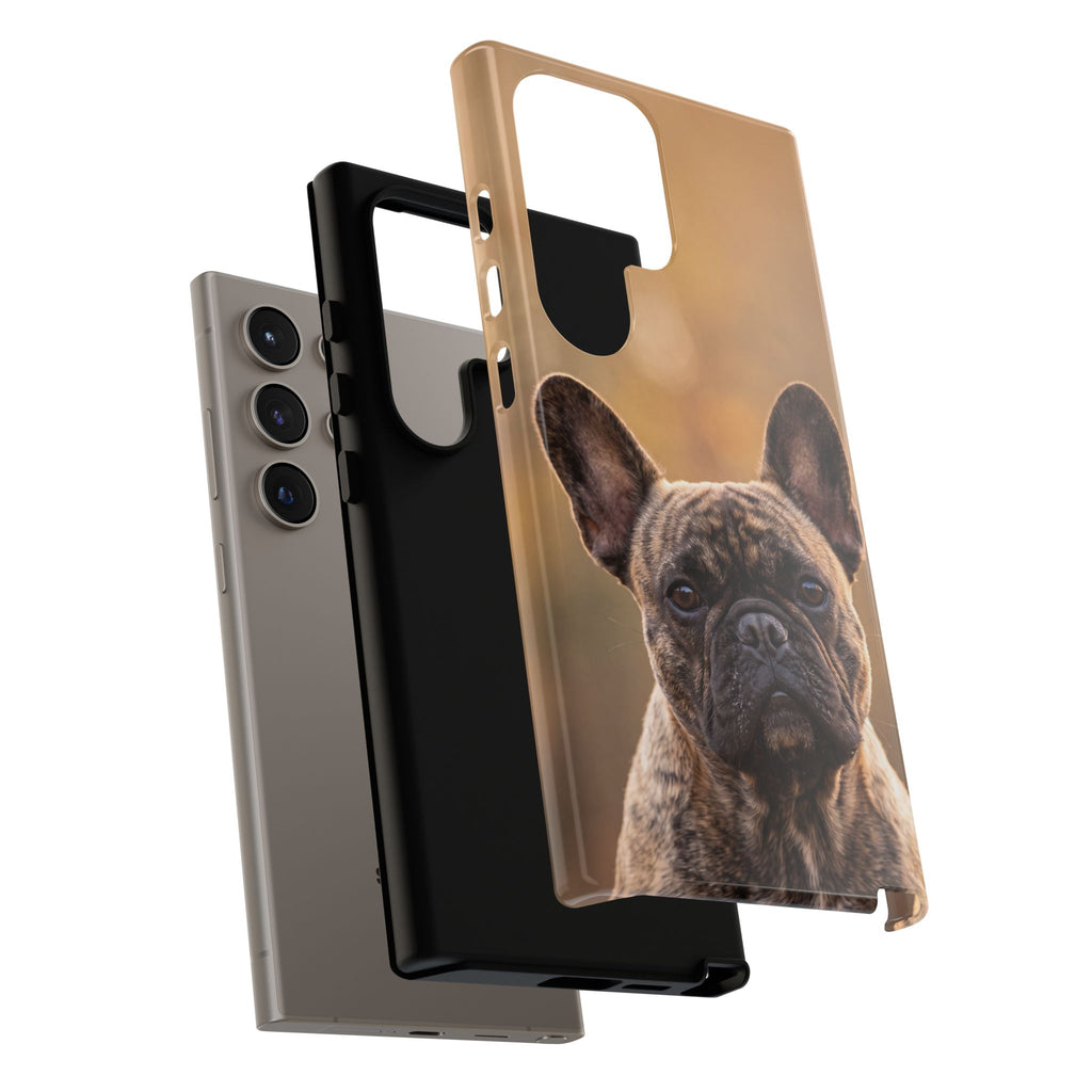 French Bulldog Portrait Phone Case | Realistic Brindle Frenchie Photo Case | iPhone & Samsung