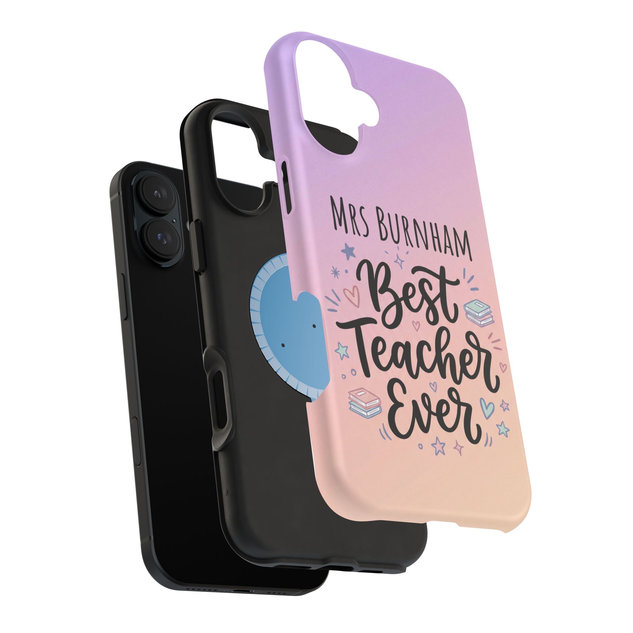 Best Teacher Ever Personalized Phone Case — Wireless Charging Cover