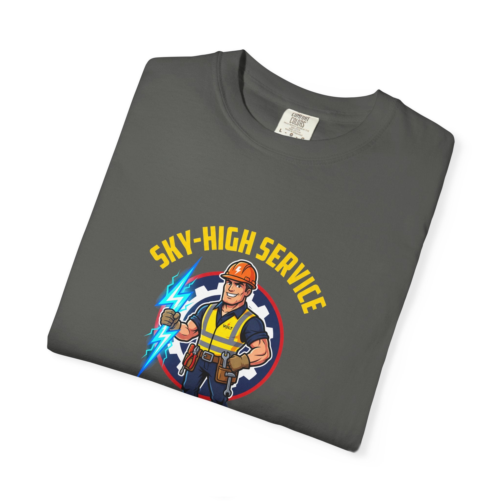 Sky-High Service Grounded Results Electrician T-Shirt