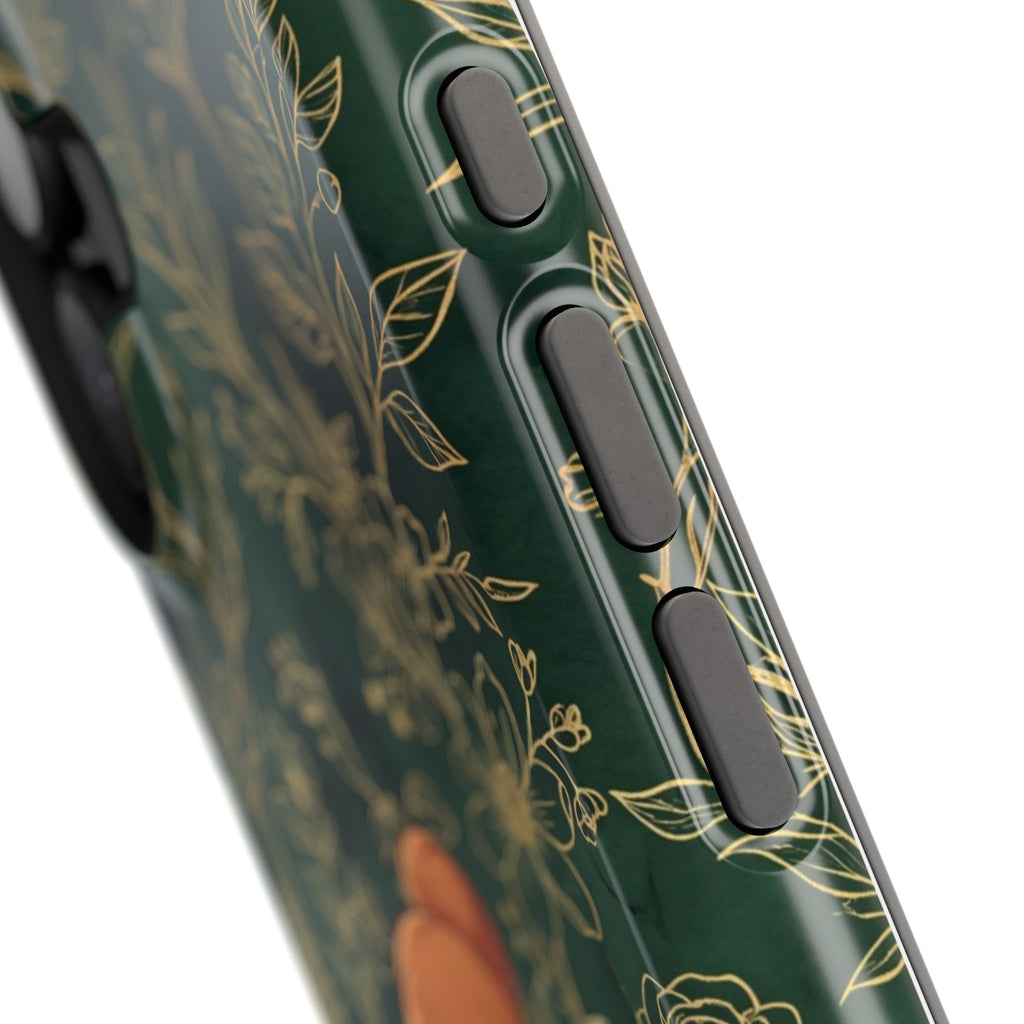 Personalized Nurse Botanical Phone Case — Impact-Resistant Wireless Charging Cover