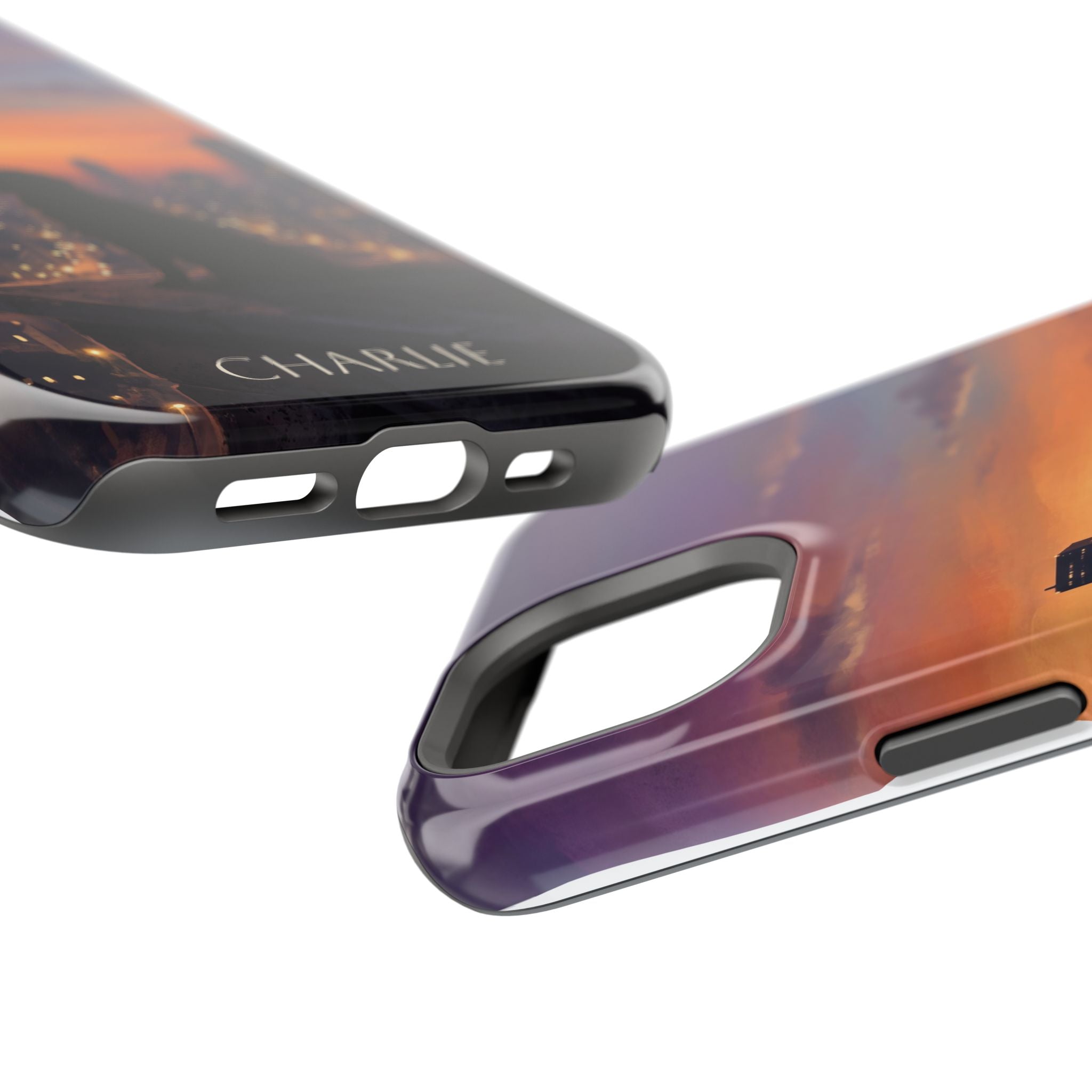 Personalized Golden Retriever City Skyline Phone Case — Wireless Charging Cover