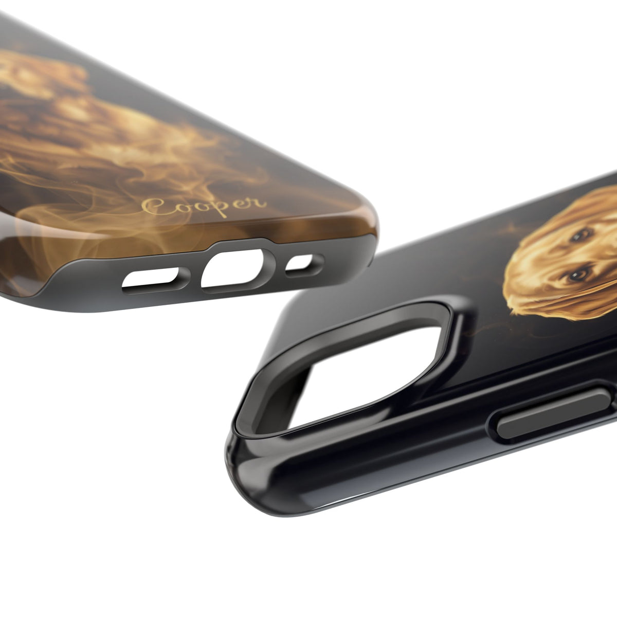 Personalized Gold Smoke Labrador Phone Case — Tough Magnetic Case with Wireless Charging