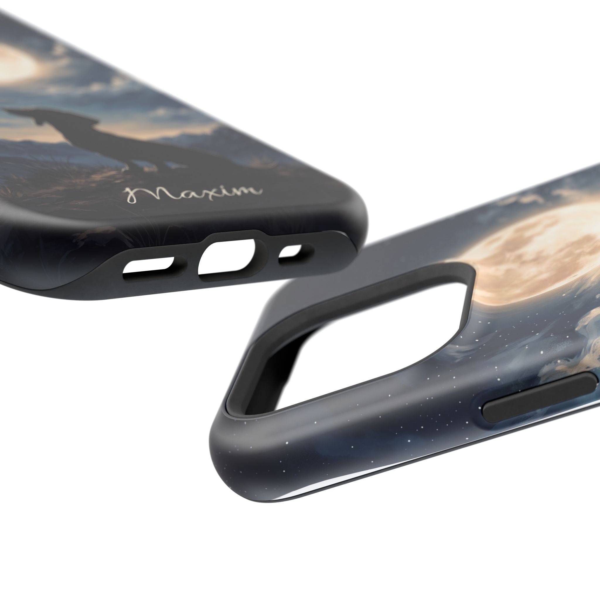 Personalized Dachshund Moonlight Phone Case — Wireless Charging Cover