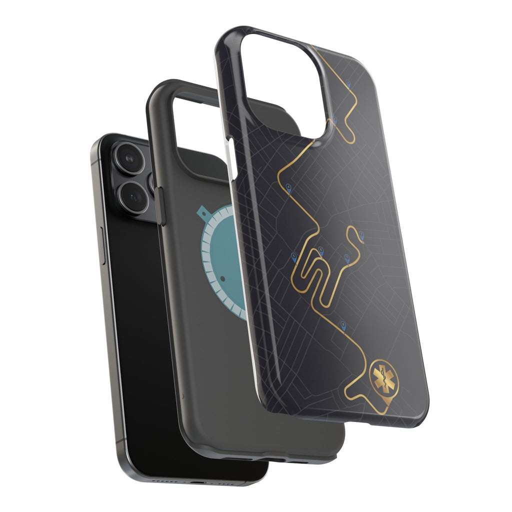 Paramedic/EMT Route Line Phone Case — Magnetic Wireless Charging Cover