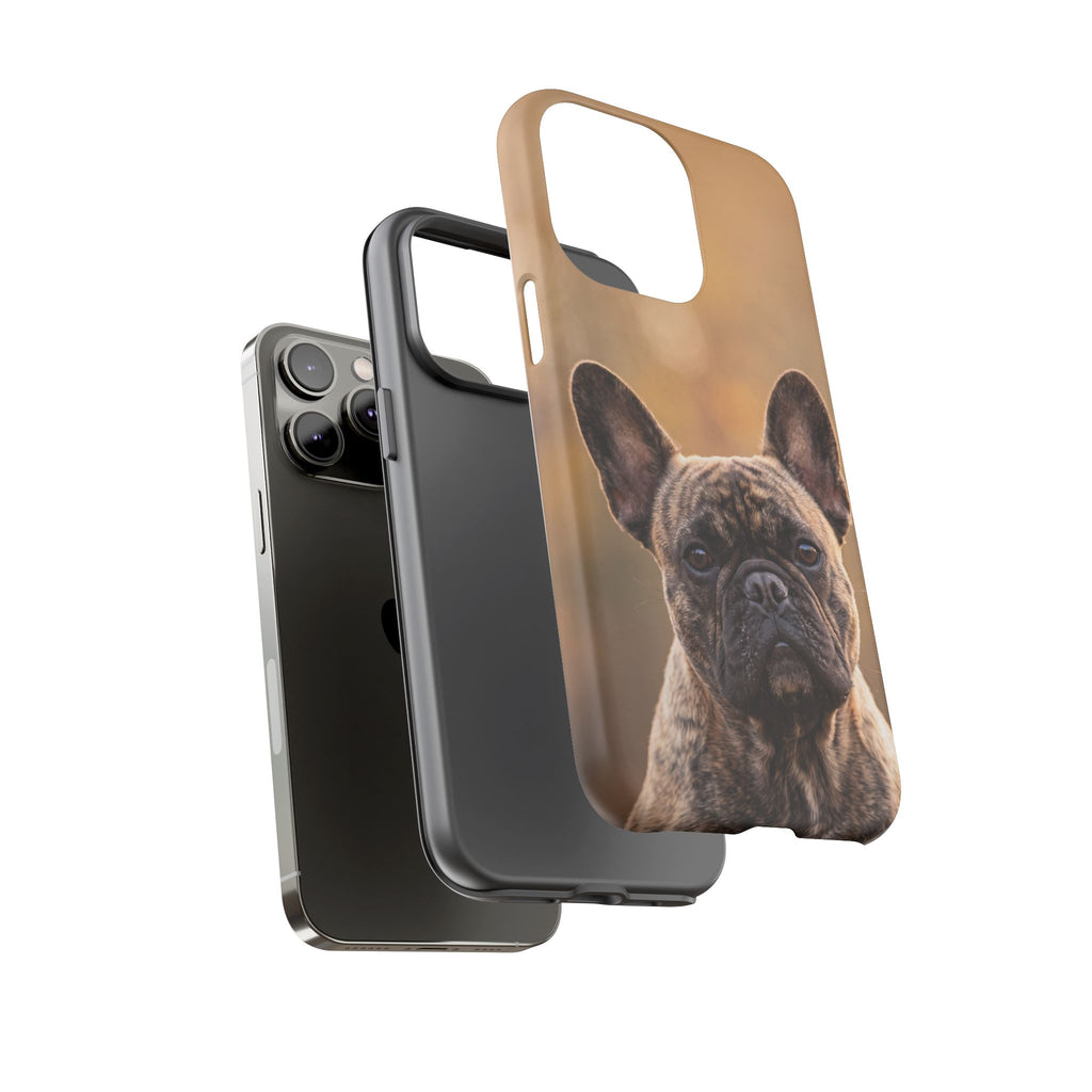 French Bulldog Portrait Phone Case | Realistic Brindle Frenchie Photo Case | iPhone & Samsung