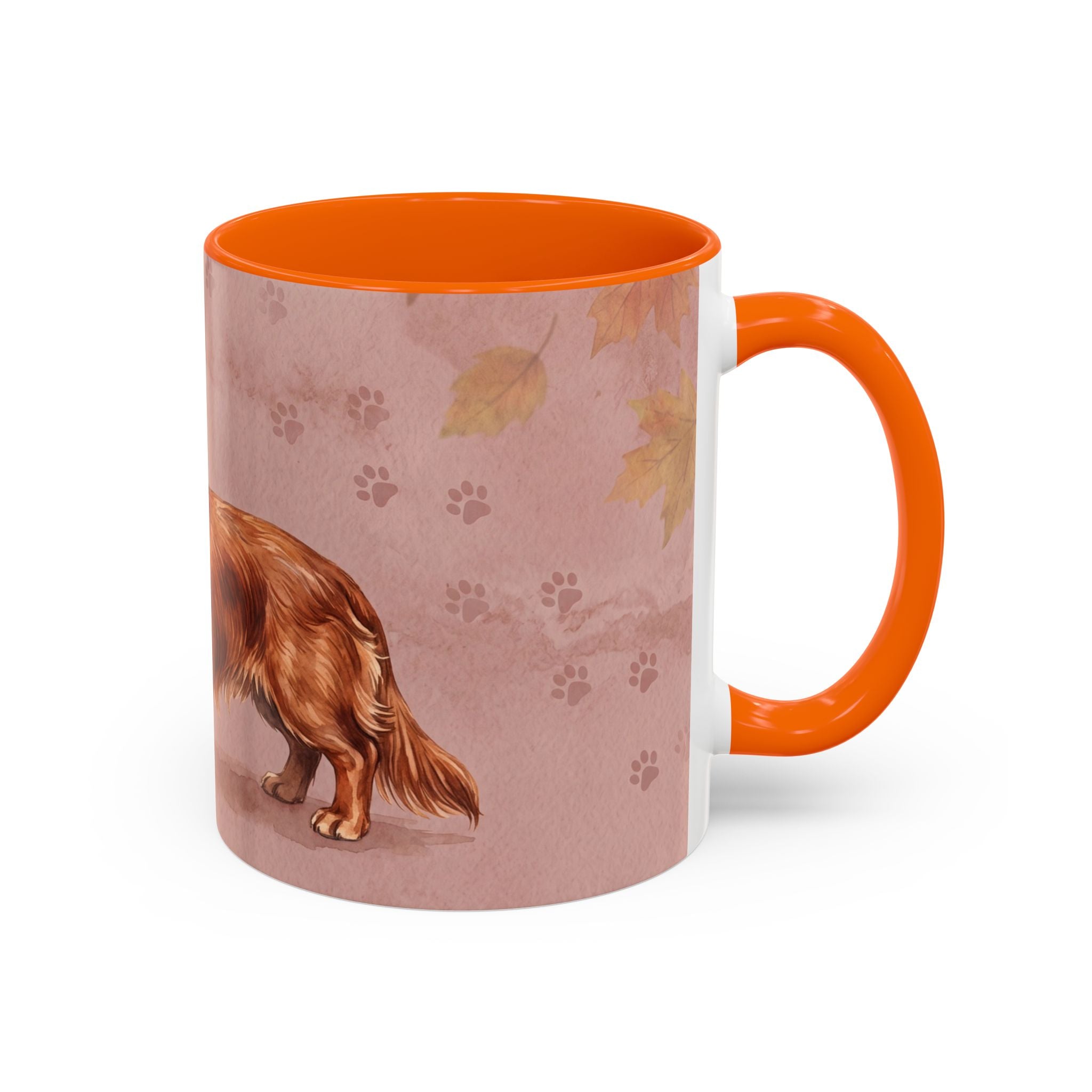 Dachshund Lover Mug | Long-Haired Wiener Dog with Plaid Bandana, Dusty Rose Watercolor Dog Gift