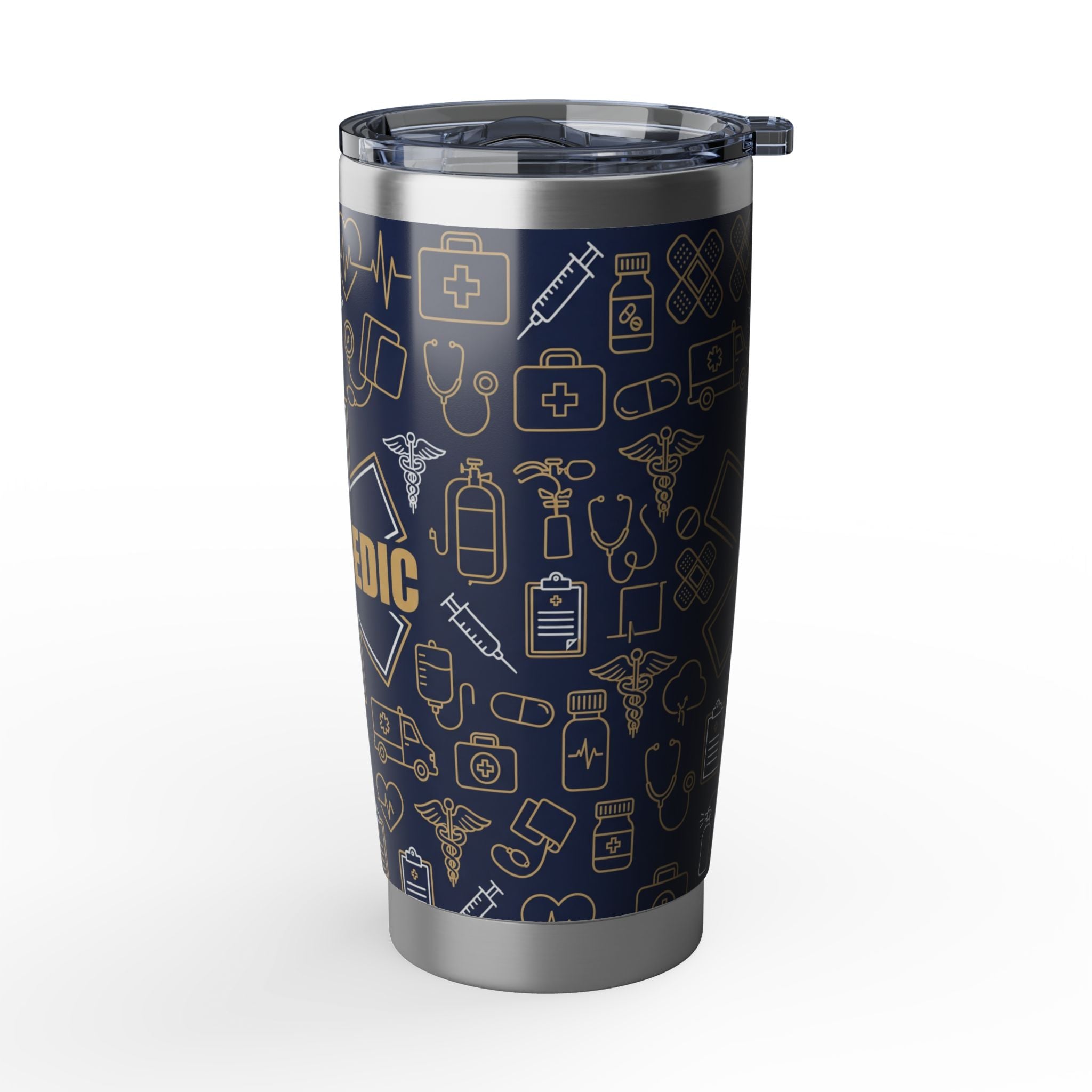 Paramedic/EMT 20oz Tumbler – Star of Life Icon Pattern