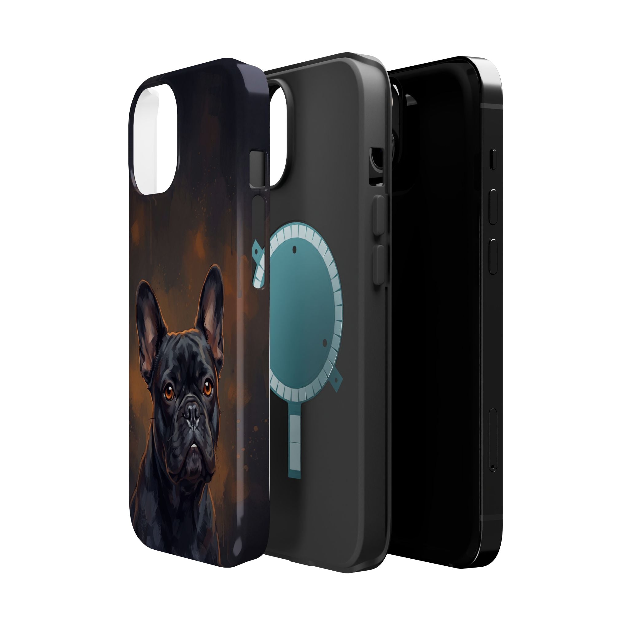 French Bulldog Portrait Phone Case — Impact-Resistant Wireless Charging Cover