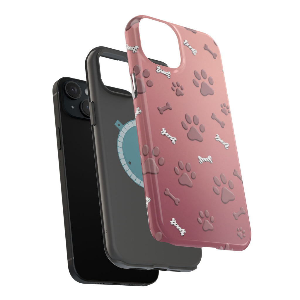 Paws & Bones Phone Case — Impact-Resistant Wireless Charging Cover