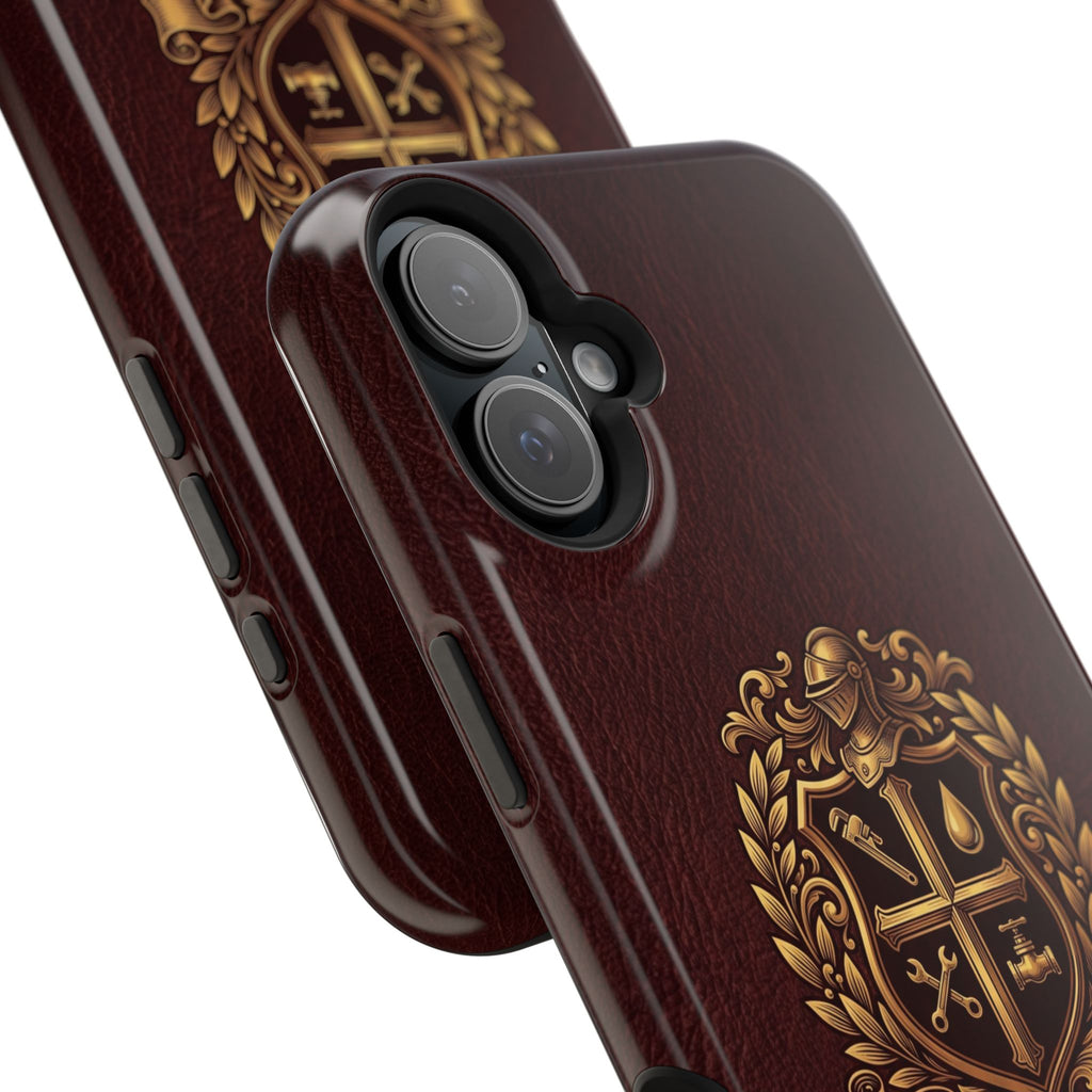 Plumber Crest Phone Case — Heraldic Shield Design Wireless Charging Cover