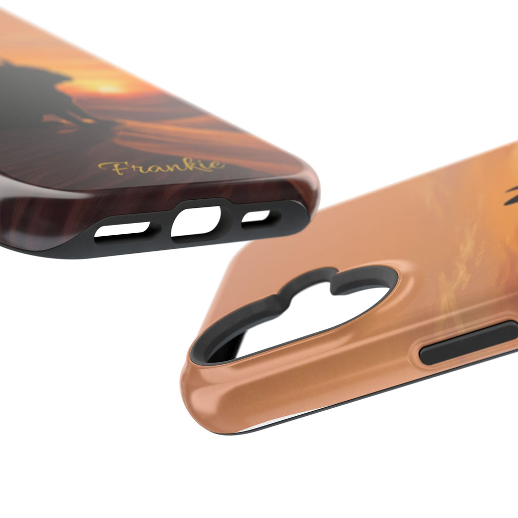 Personalized French Bulldog Desert Sunset Phone Case — Wireless Charging Cover