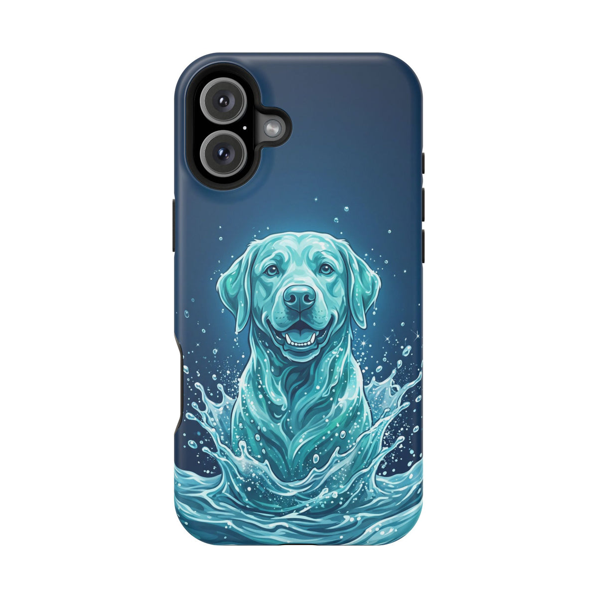 Water Splash Labrador Phone Case — Tough Magnetic Case with Wireless Charging