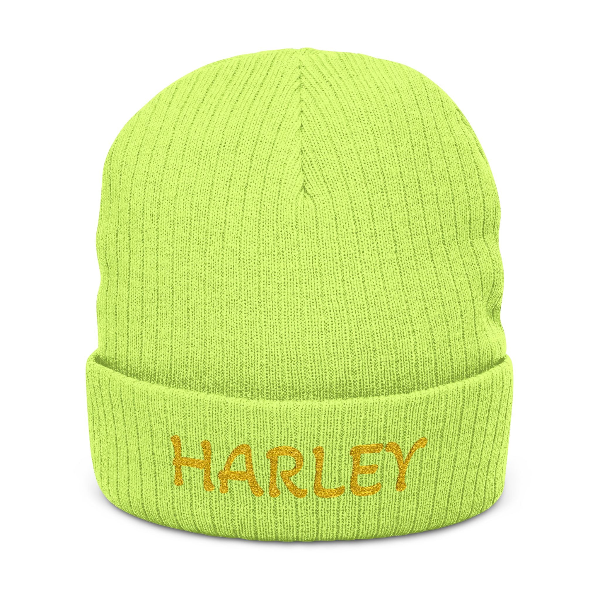 Personalized Name Embroidered Ribbed Knit Beanie