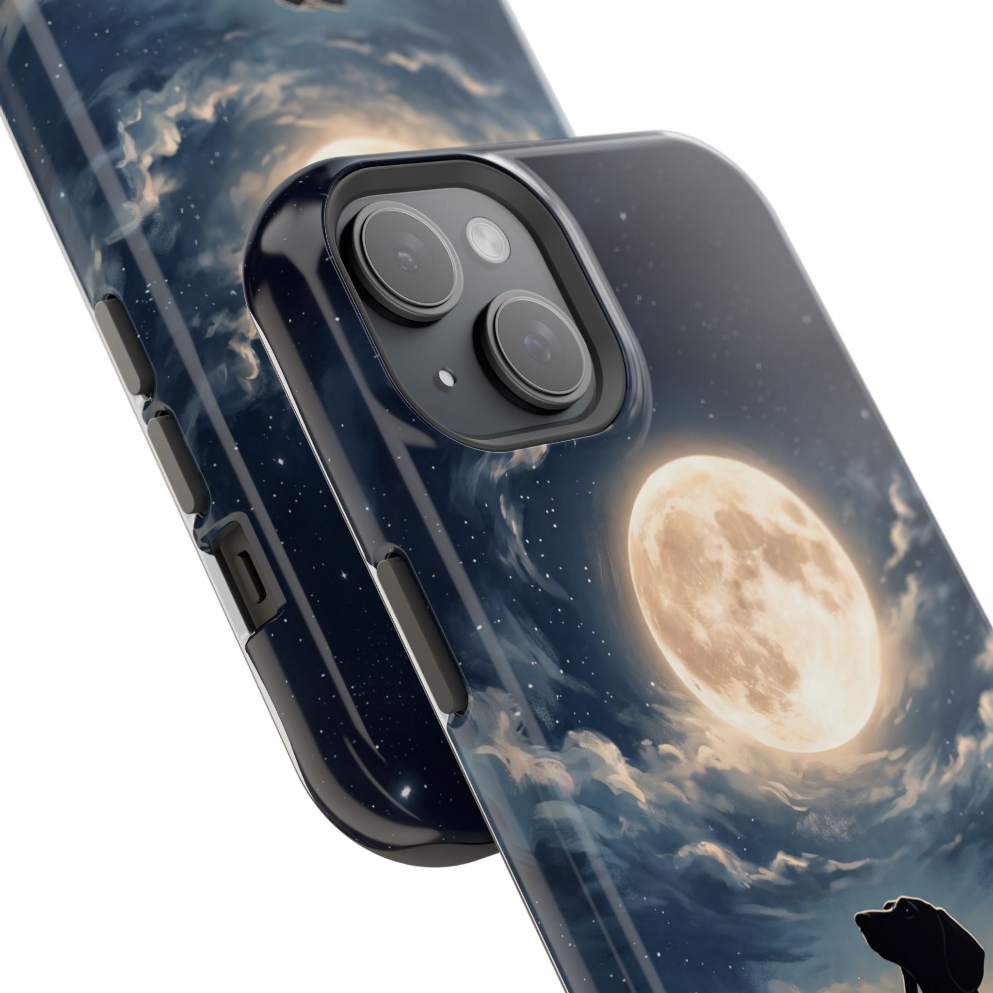 Personalized Dachshund Moonlight Phone Case — Wireless Charging Cover