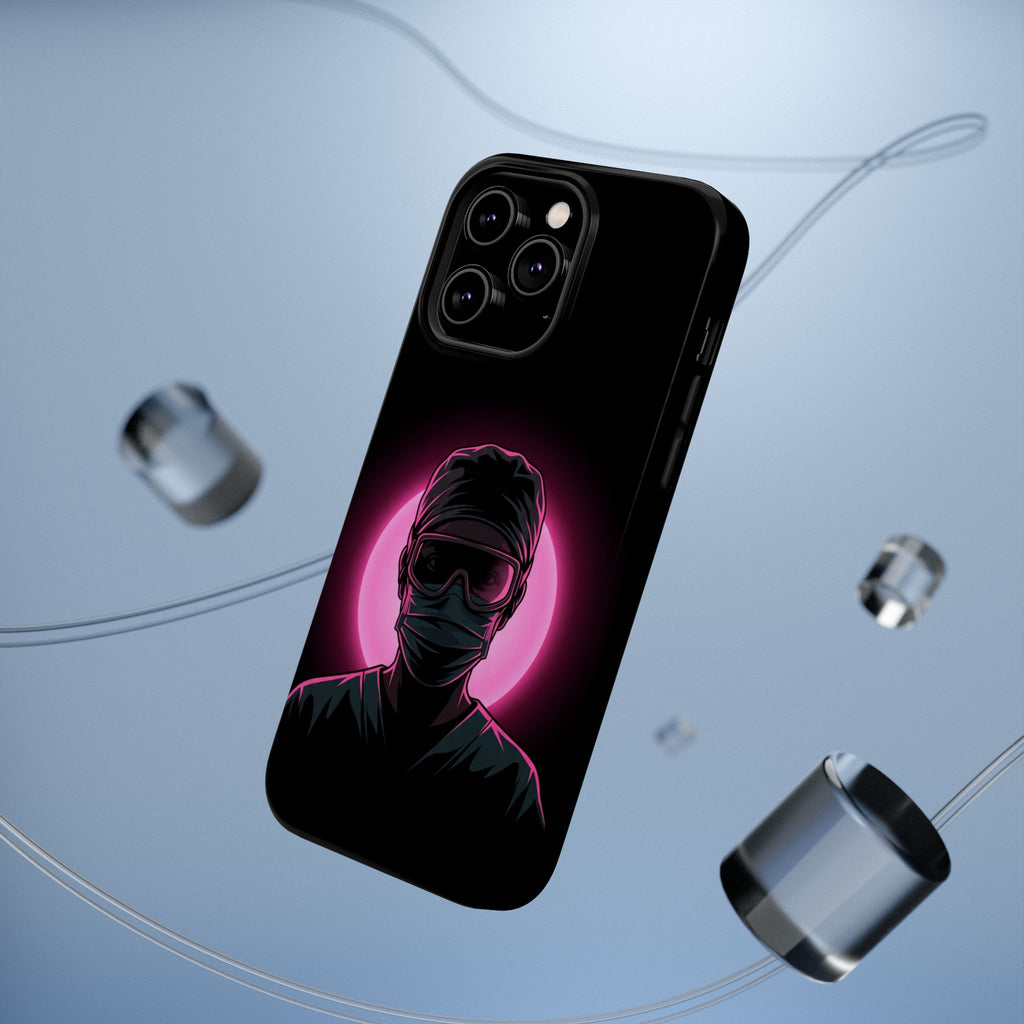 Nurse Portrait Phone Case — Navy Wireless Charging Cover