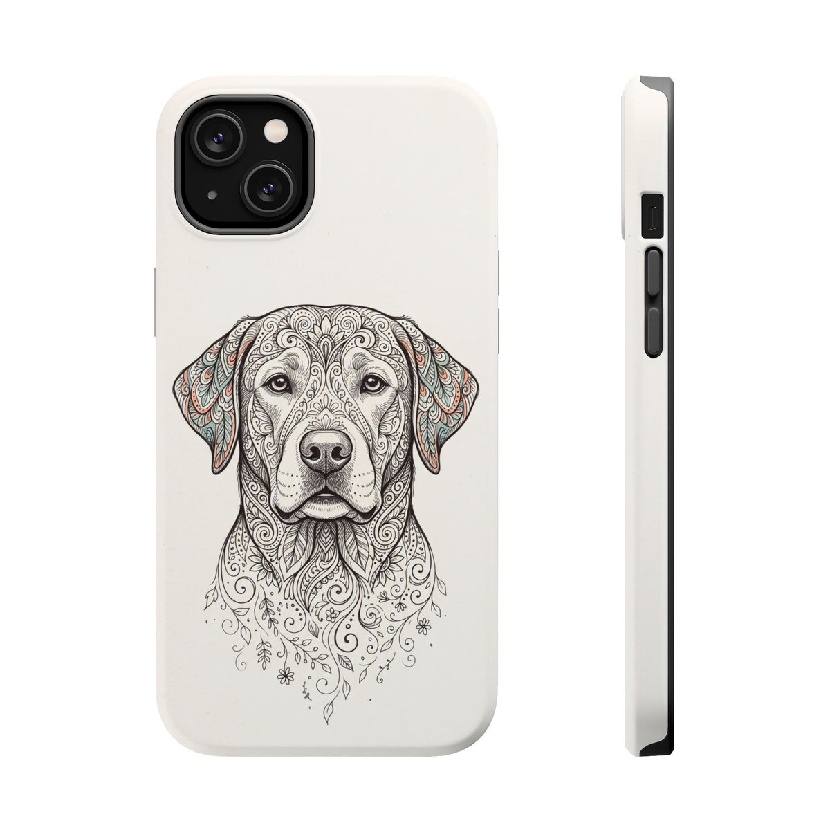 Mandala Labrador Phone Case — Tough Magnetic Case with Wireless Charging