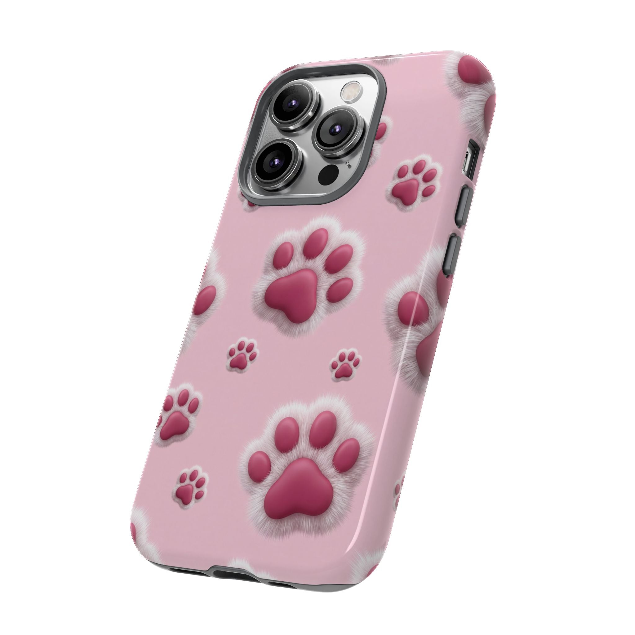 iphone & Samsung - Pink Paws Tough Phone Case — Cute Protective iPhone Cover