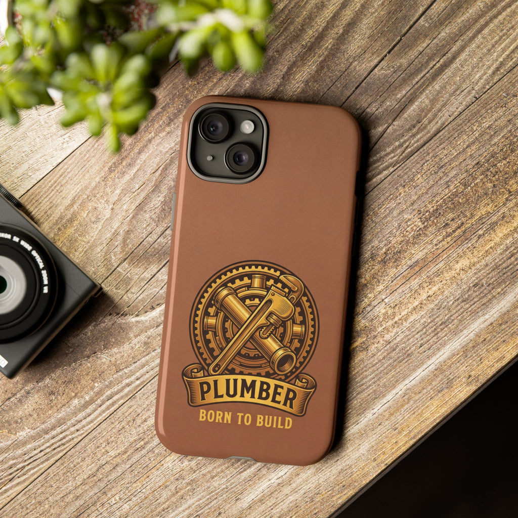 Plumber Born to Build Leather Phone Case - Samsung & iPhone Series
