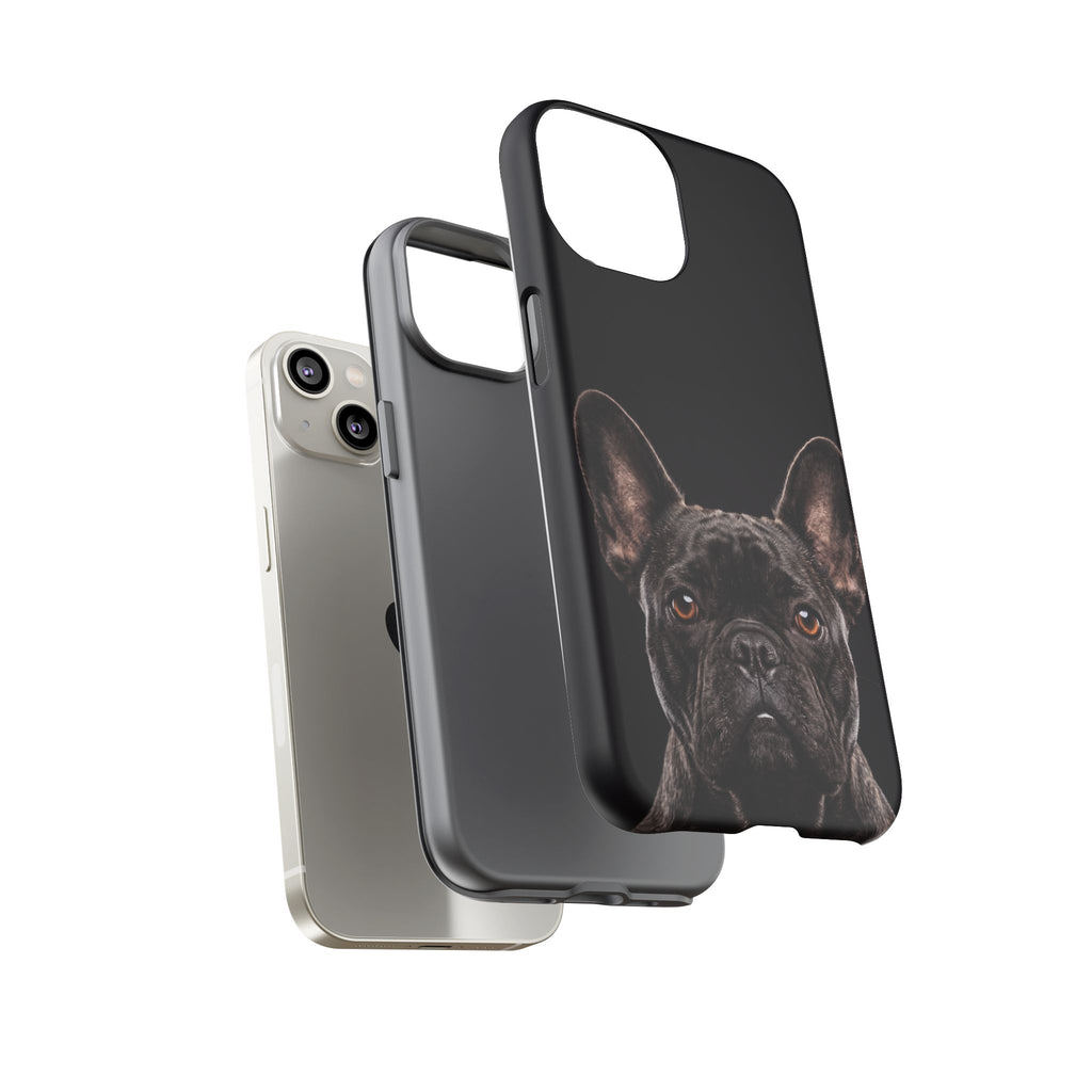 Front-Facing French Bulldog Phone Case | Dramatic Black Studio Portrait | Samsung & iPhone