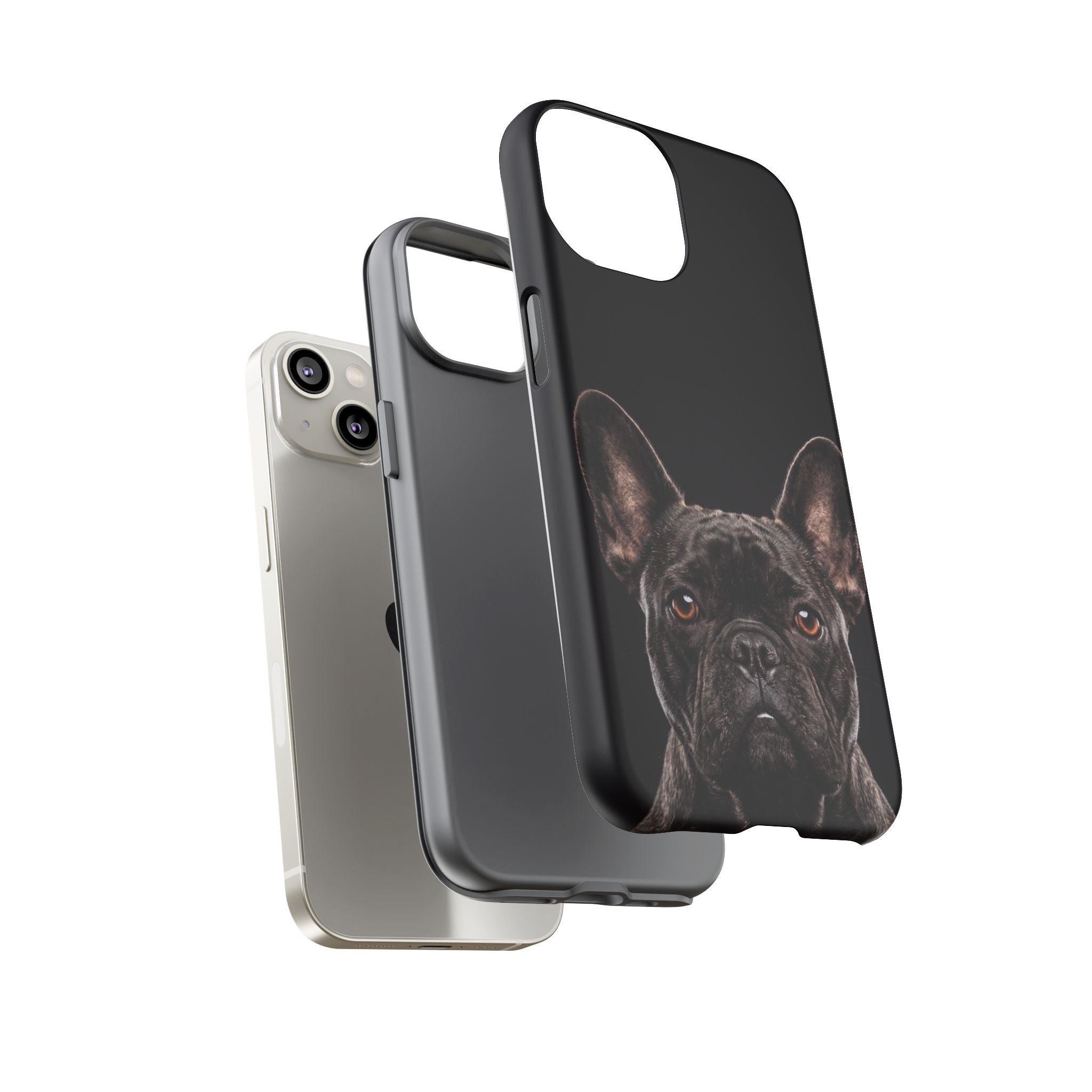 Front-Facing French Bulldog Phone Case | Dramatic Black Studio Portrait | Samsung & iPhone