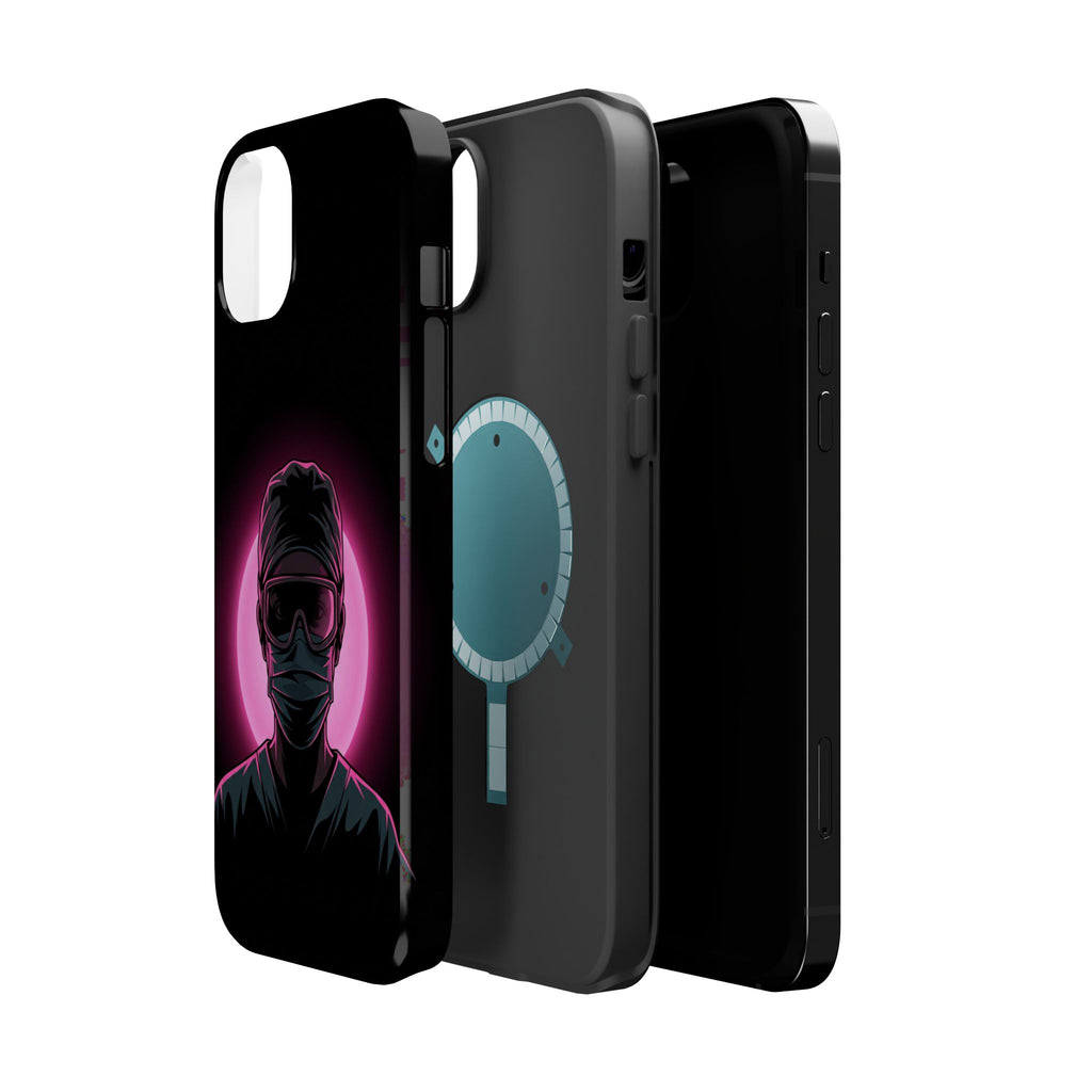 Nurse Portrait Phone Case — Navy Wireless Charging Cover