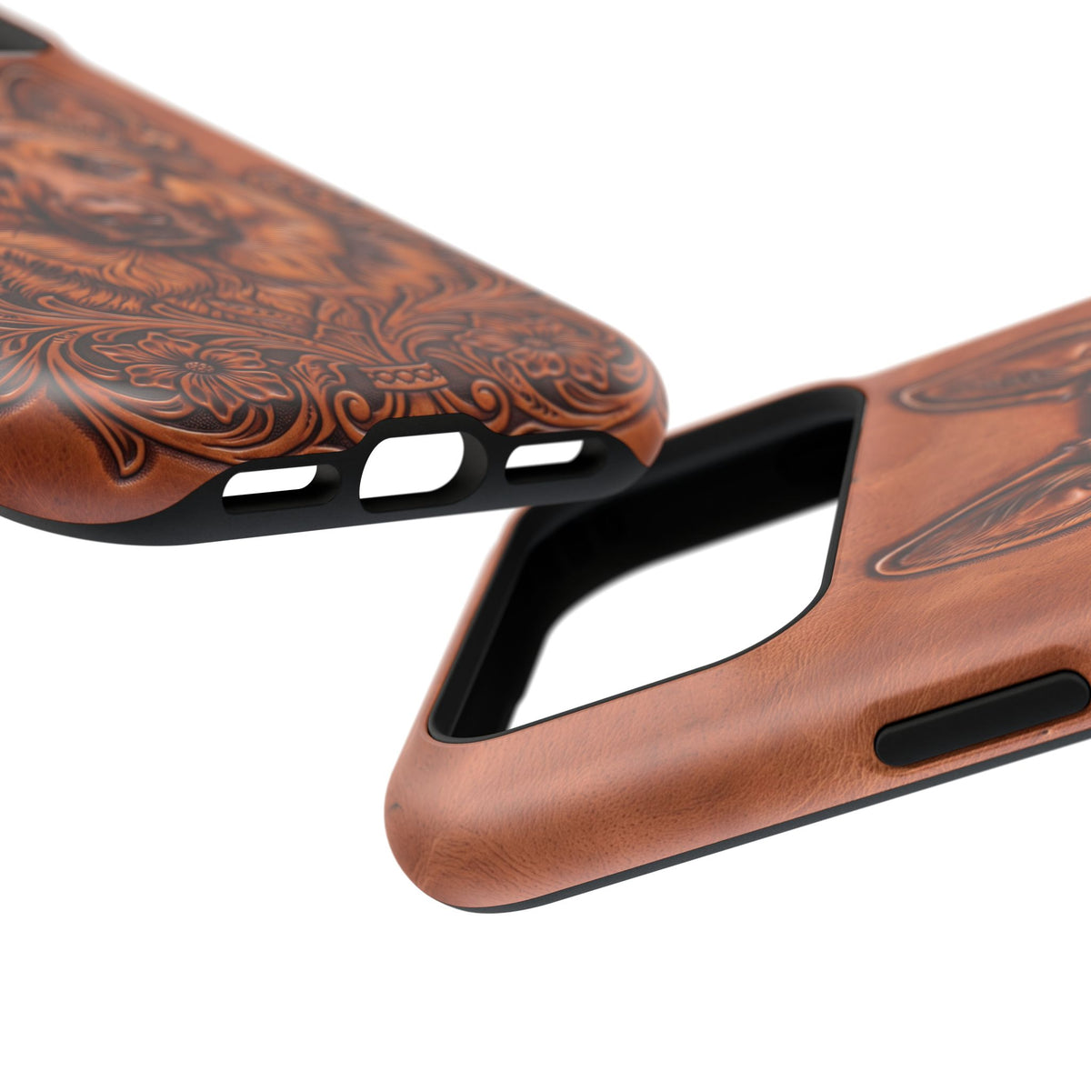 German Shepherd Phone Case | Western Tooled Art — Tough Magnetic Case with Wireless Charging