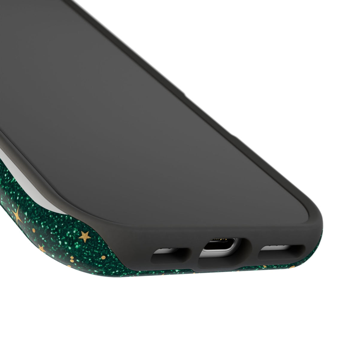 Rainbow Glitter Butterfly Personalized Teacher Phone Case — Wireless Charging Cover