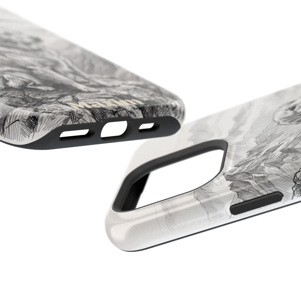 Personalized Golden Retriever Mountain Peak Phone Case — Wireless Charging Cover