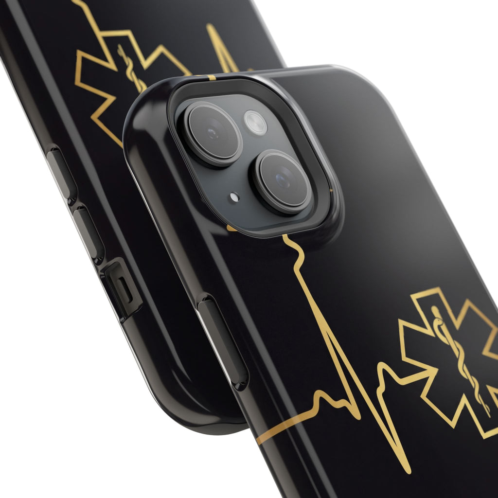 Paramedic/EMT Heartbeat Line Phone Case — Magnetic Wireless Charging Cover