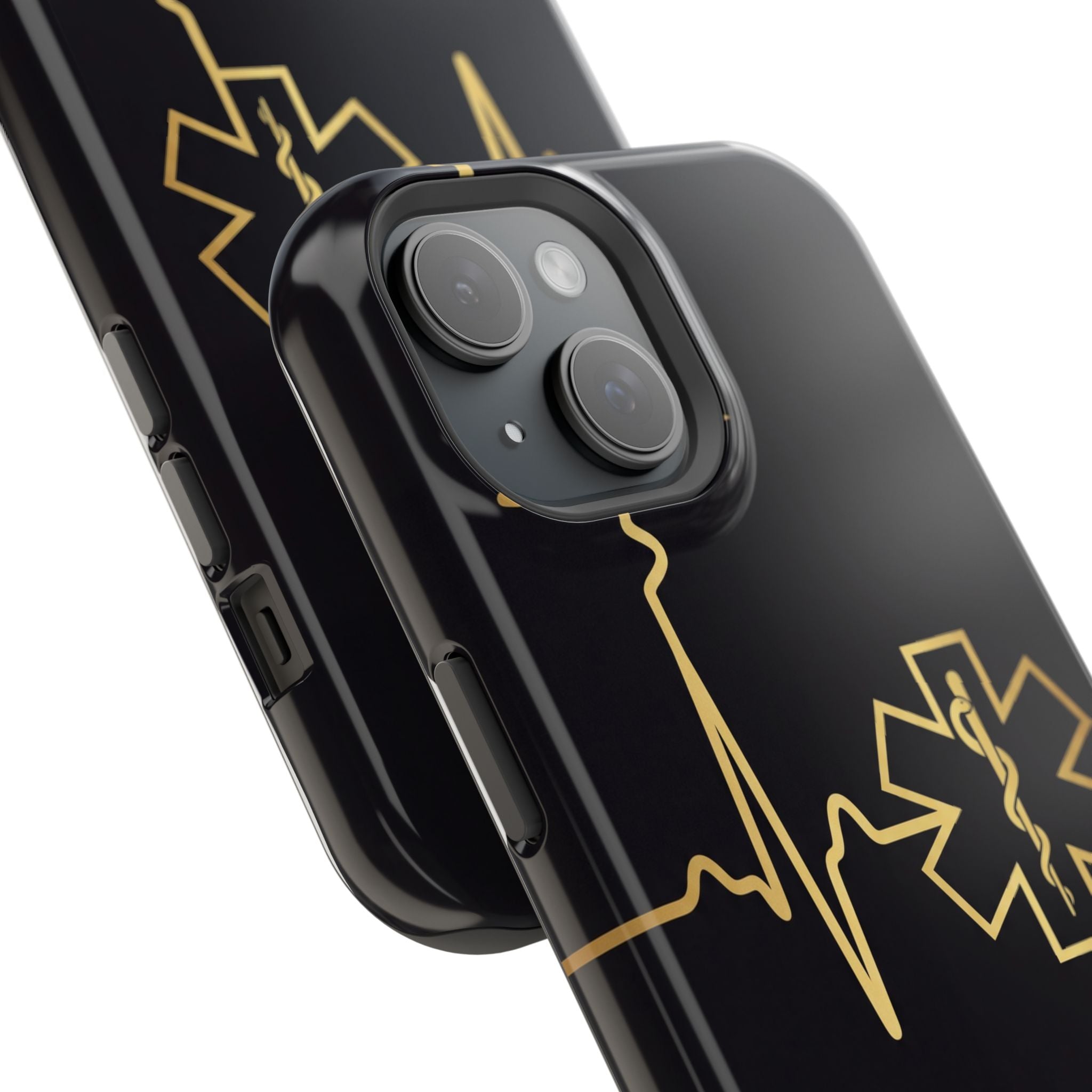 Paramedic/EMT Heartbeat Line Phone Case — Magnetic Wireless Charging Cover