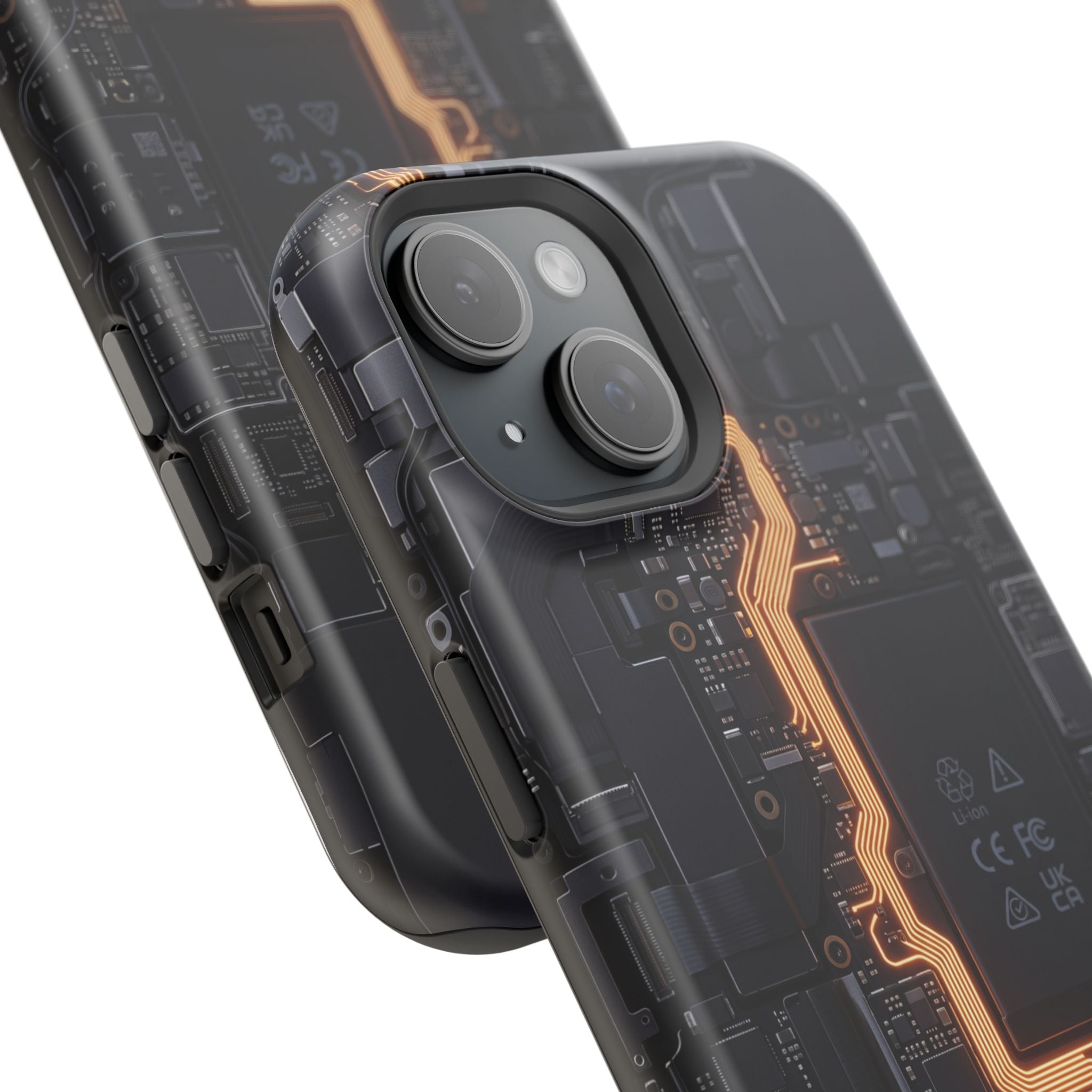 Electrician Circuit Bolt Phone Case — Impact-Resistant Wireless Charging Cover