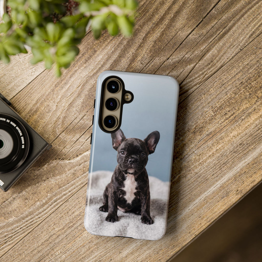 French Bulldog Puppy Phone Case | Adorable Brindle Frenchie Portrait | Samsung & iPhone