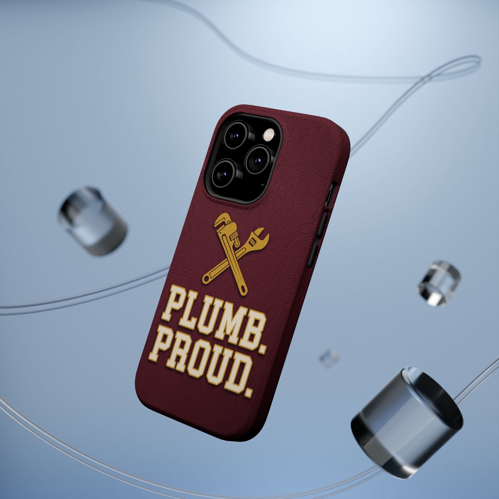 Plumb. Proud. Phone Case — Crossed Wrenches Wireless Charging Cover