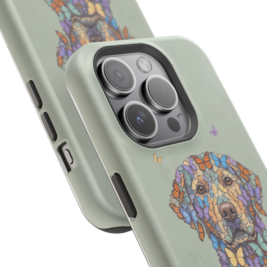 Personalized Butterfly Labrador Phone Case — Tough Magnetic Case with Wireless Charging