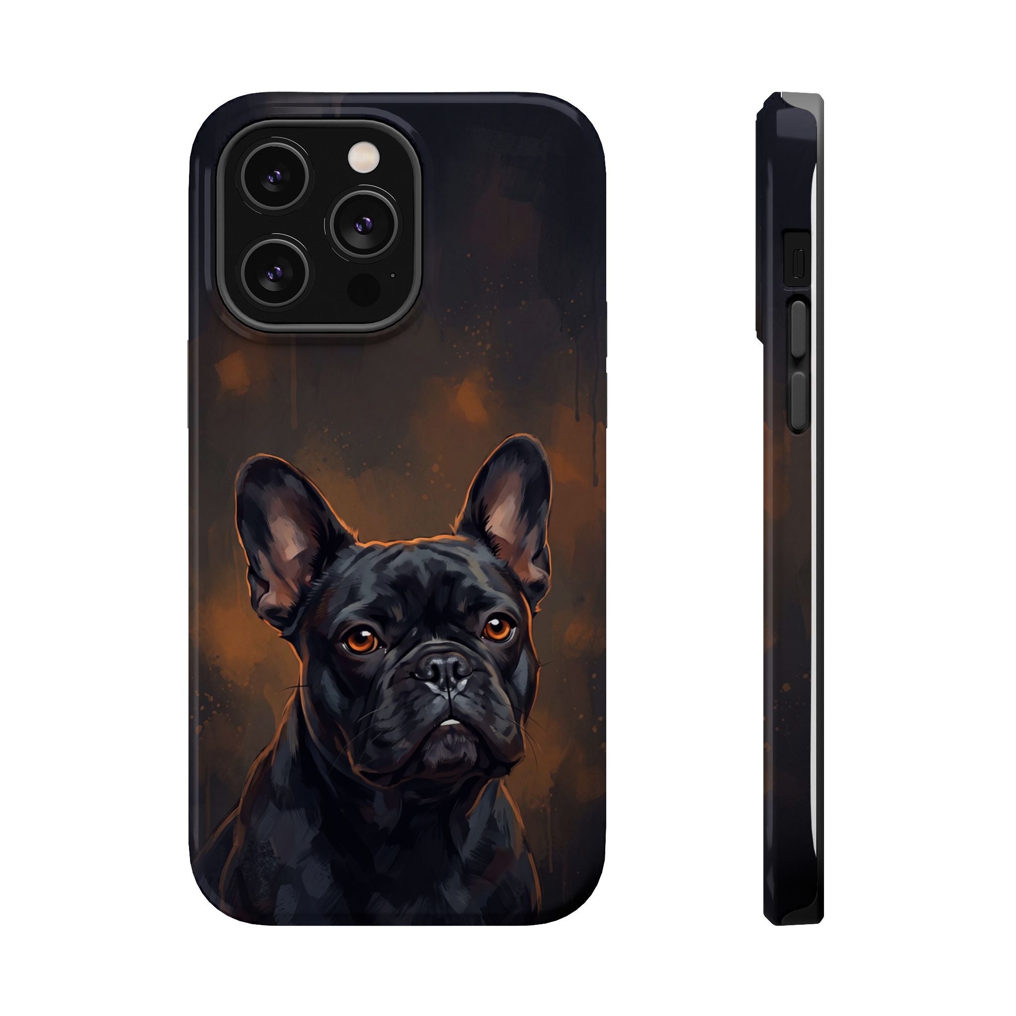 French Bulldog Portrait Phone Case — Impact-Resistant Wireless Charging Cover