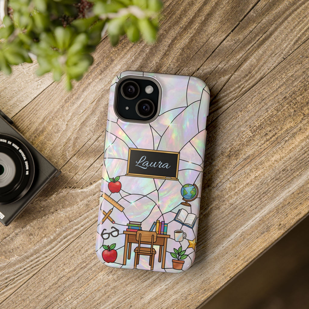 Personalized Teacher Phone Case — Impact-Resistant Wireless Charging Cover