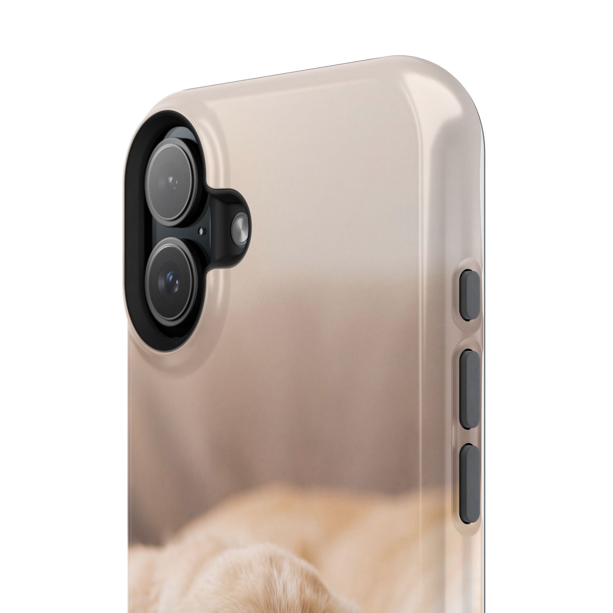 Golden Retriever Puppy Phone Case — Impact-Resistant Wireless Charging Cover