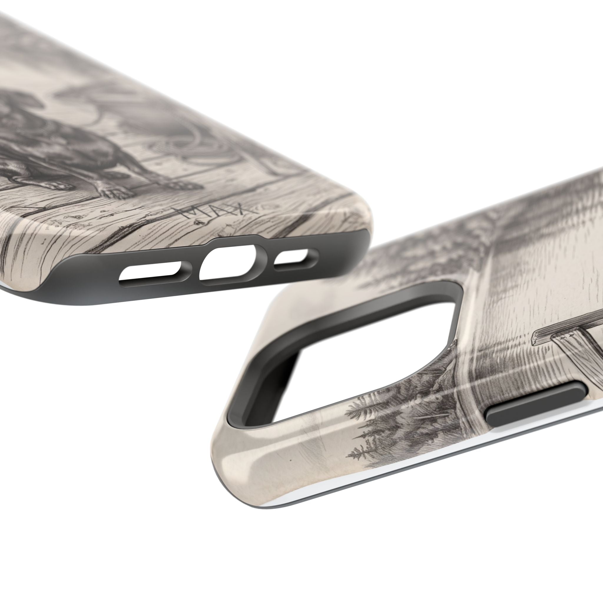 Personalized Dachshund Sunset Beach Phone Case — Wireless Charging Cover