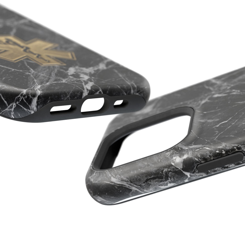 Paramedic/EMT Marble Phone Case — Magnetic Wireless Charging Cover