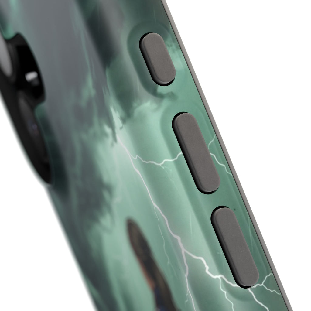 Female Paramedic Green Storm Phone Case — Magnetic Wireless Charging Cover