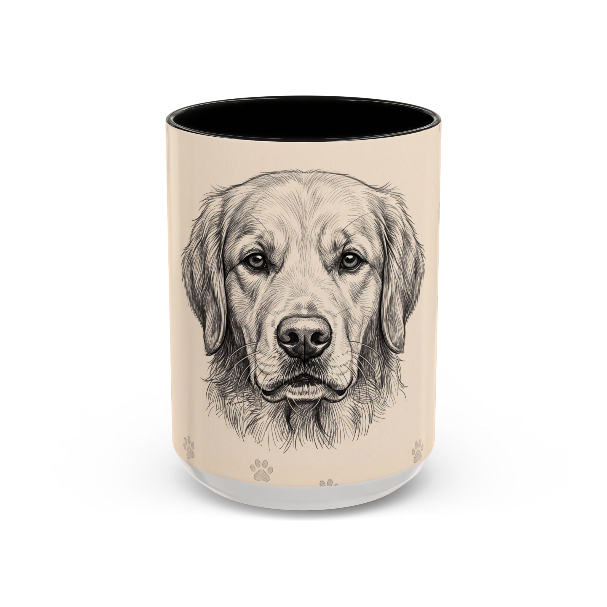 Golden Retriever Sketch Mug | Golden Retriever Lover Gift | Pencil Art Dog Coffee Mug