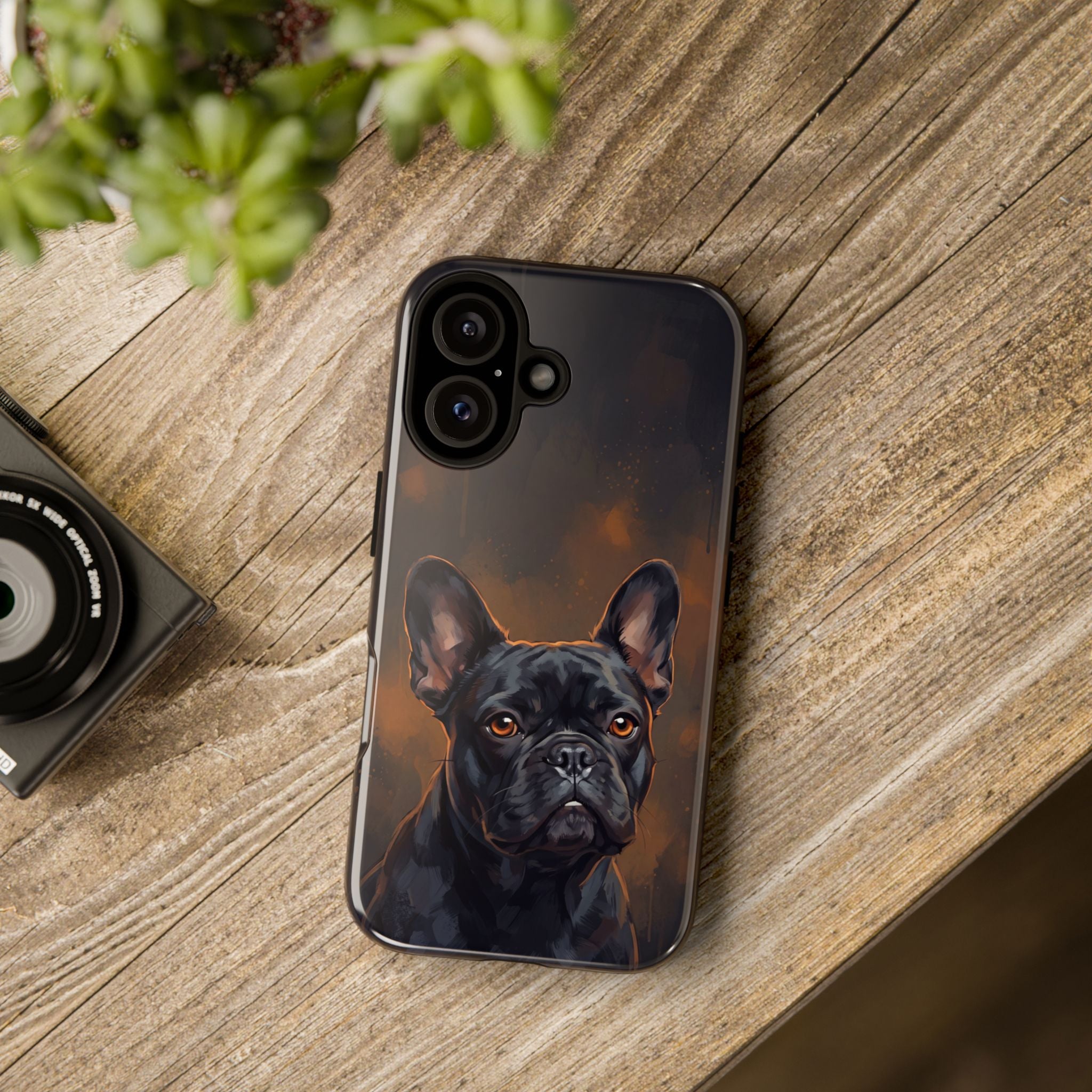 Moody French Bulldog Portrait Phone Case | Dramatic Studio Photography Style | iPhone & Samsung
