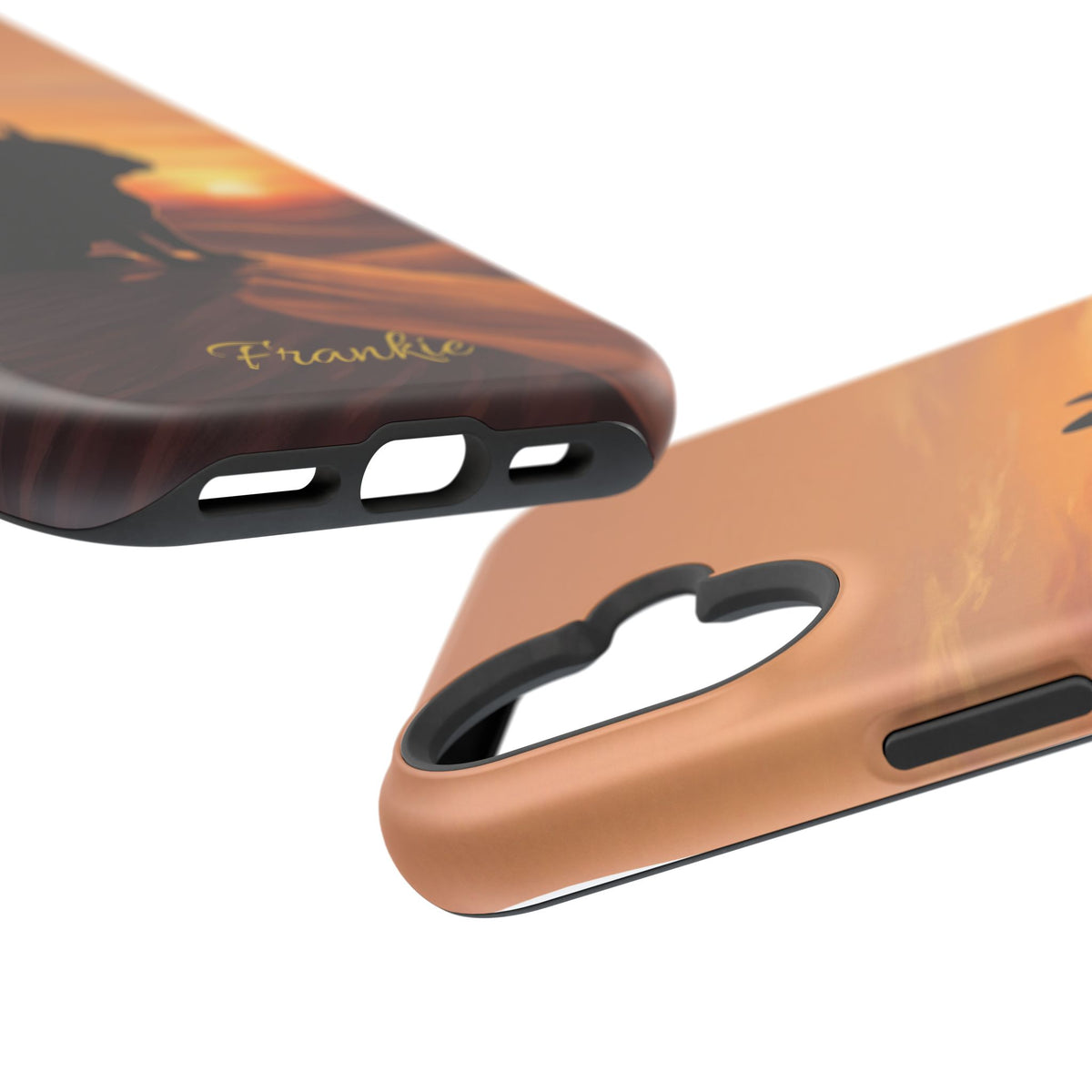Personalized French Bulldog Desert Sunset Phone Case — Wireless Charging Cover