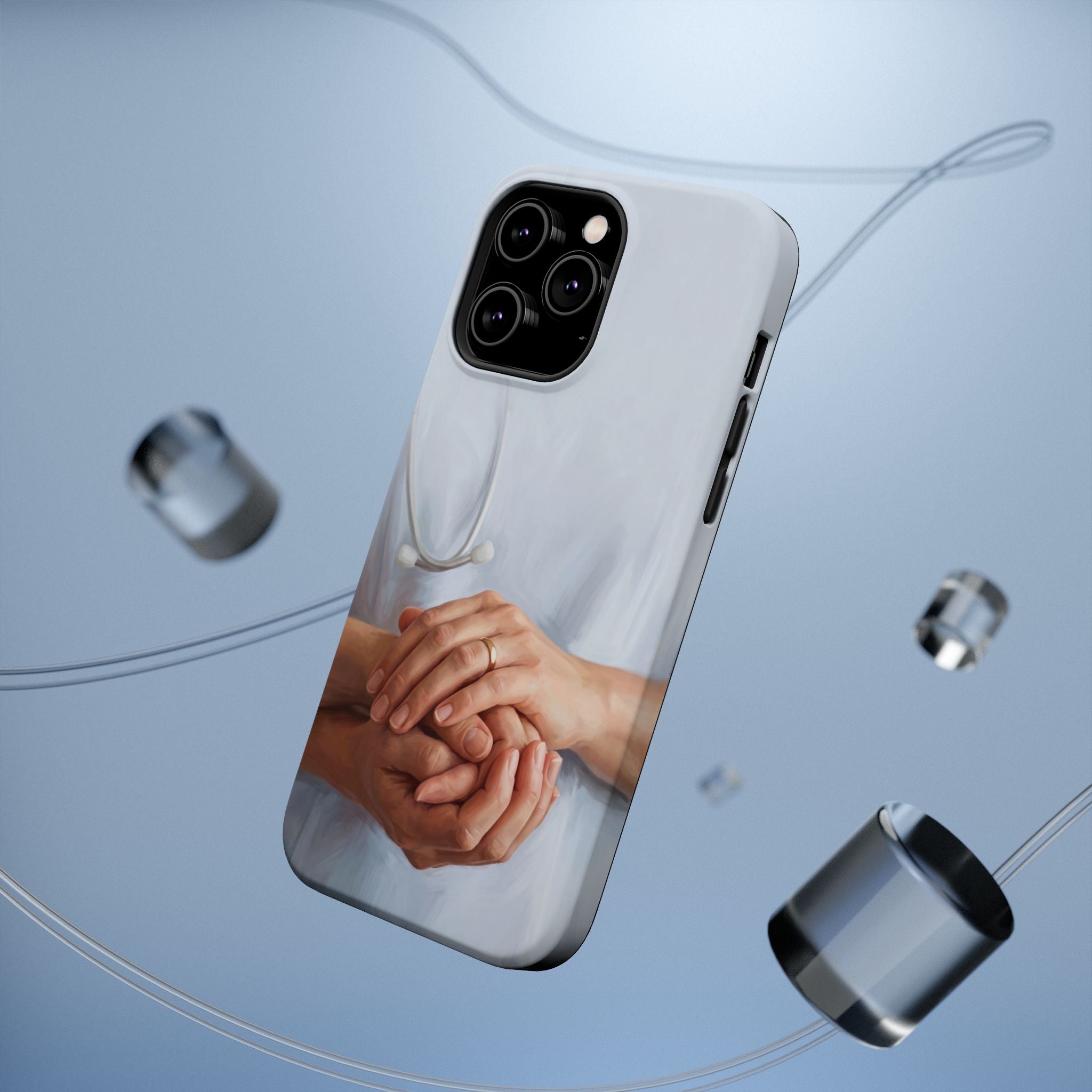 Impact-Resistant Phone Case — Caring Hands Wireless Charging Cover