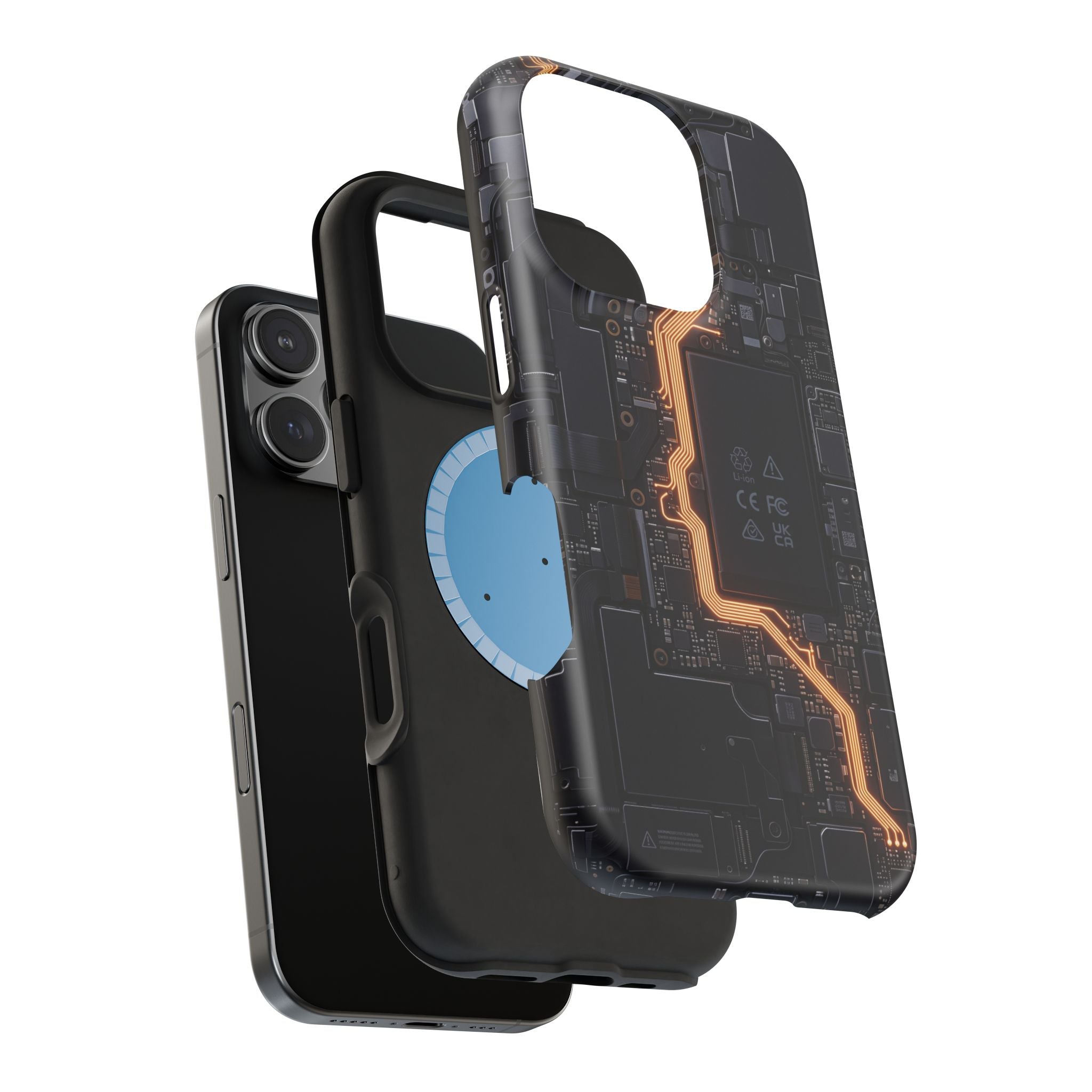 Electrician Circuit Bolt Phone Case — Impact-Resistant Wireless Charging Cover