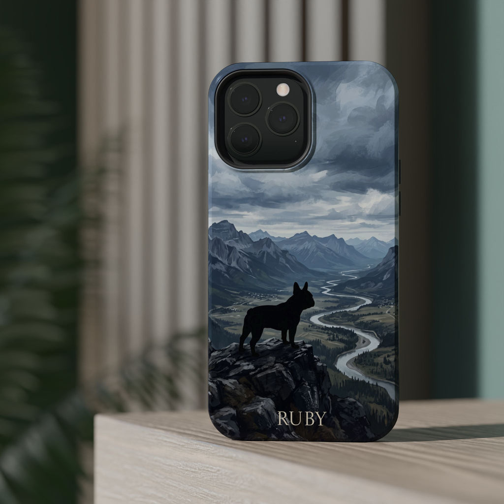 Personalized French Bulldog Mountain Valley Phone Case — Wireless Charging Cover